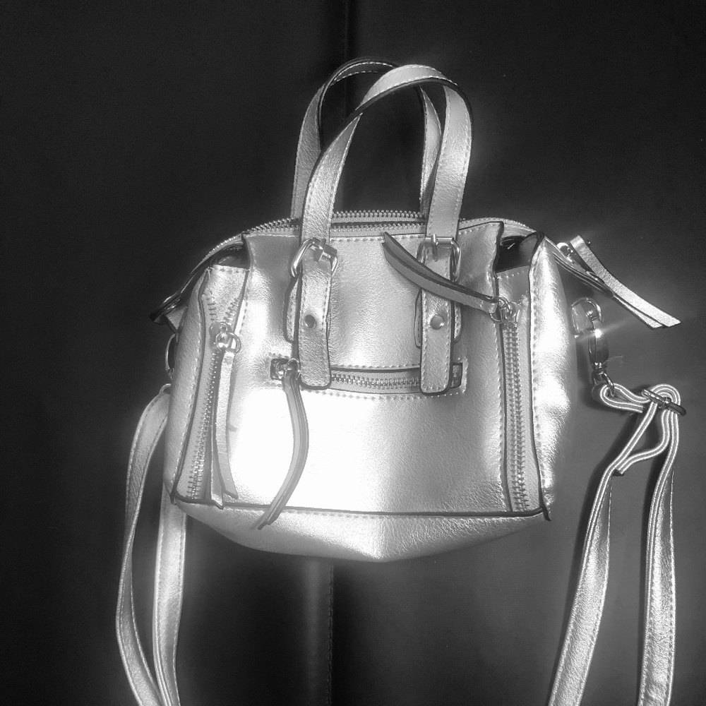 Adorable Silver Shoulder Bag Purse